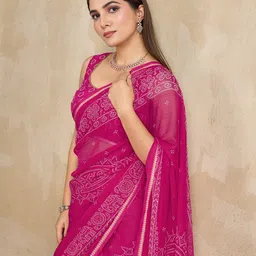 Mitera Bandhani Pure Chiffon Bandhani Saree-image-76