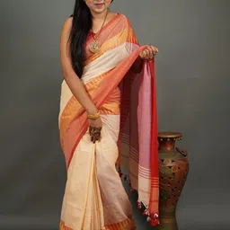 Ruuprekha Woven Design Zari Pure Cotton Khadi Saree-image-50