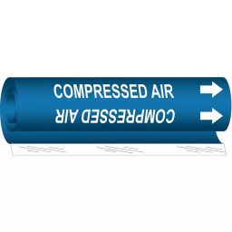 BRADY Pipe Marker Compressed Air Blue & White for 1-1/2 to 2-3/8 inch Outer Diameter Pipe, 14H793-image-57