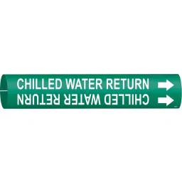 BRADY Pipe Marker Chilled Water Return Green & White for 4 to 6 inch Outer Diameter Pipe, 6GW01-image-19