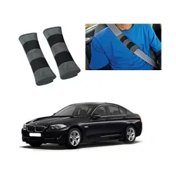 Auto Pearl Seat Belt Cushion (Pack of 2, Grey Black) Compatible for BMW 520i-image-79