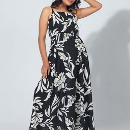 all about you Floral Print Shoulder Straps Fit & Flare Maxi Dress-image-37