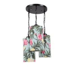 Tucasa TC-167 23 Inch Floral Print Hanging Lights with Metal Base-image-17