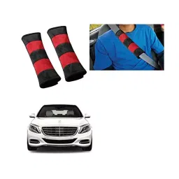 Auto Pearl Seat Belt Cushion (Pack of 2, Black, Red) Compatible for Mercedes Benz S Class-29