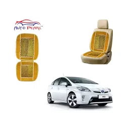 Auto Pearl Car Wooden Bead Seat Cushion with Velvet Border Compatible for Toyota Prius Set of 2 Pcs-image-81