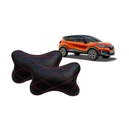 Auto Pearl Black Red CV Car Neck Rest Pillow Compatible for Renault Capture-picture-48