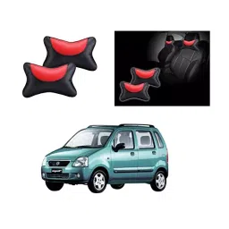 Auto Pearl Black and Red Designer Car Neck Rest Pillow Compatible for Maruti Suzuki WagonR 2003-picture-39