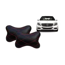Auto Pearl Black Red CV Car Neck Rest Pillow Compatible for Mercedes Benz S Class-image-59