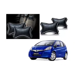 Auto Pearl Black Dots CV Car Neck Rest Pillow Compatible for Honda Jazz-image-93