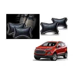 Auto Pearl Black Dots CV Car Neck Rest Pillow Compatible for Ford Ecosport-33