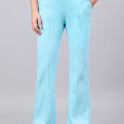 98 Degree North Women Mid Rise Flared Fit Easy Wash Regular Trousers-picture-48