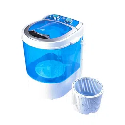 DMR Portable Semi Automatic Washing Machine 3 Kg Single Tub Top Load with 1.5 Kg Plastic Basket Blue, DMR 30-1208-11