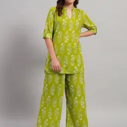 SEPHANI Women Floral Printed Pure Cotton Night suit-image-65