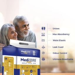 Medisorb Unisex Set Of 10 Adult Pull Ups Diaper Pants - S 10 Pieces Each image 2
