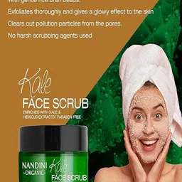 Nandini Organic Kale Face Scrub With Hibiscus Extract-50g image 5