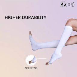 Sorgen SAES0111 White Below Knee Anti Embolism DVT Stockings (Medium)-12
