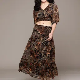 Label Ritu Kumar Women Printed Co-Ords-image-91