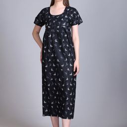 FIRST SLEEP Women Floral Printed Midi Nightdress-image-97