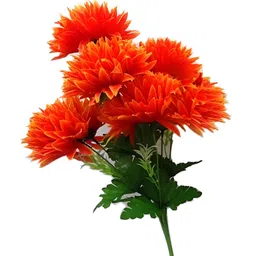 SUNEVER Red 2 Pieces Dahlia Artificial Flower image 2