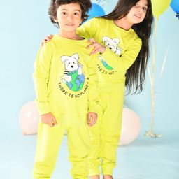 Anthrilo Full Sleeves No Planet B Print Sweatshirt - Lemon Yellow-picture-18