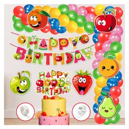 Zyozi Fruit Theme Balloon arc decoration Kit Fruit Theme Birthday MultiColour - Pack of 60-image-54