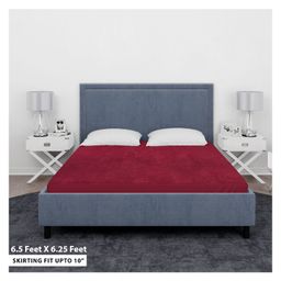 Sassoon Laika King Size Waterproof Mattress Protector - Maroon-image-65