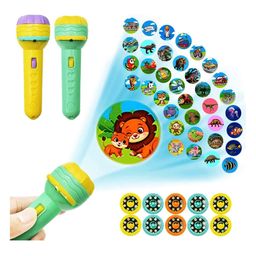 ARCADE TOYS 3 Slides  Patterns Projector Torch Slide Flashlight Projection Torch for Kids Slide Toys Education Learning Night Light-10