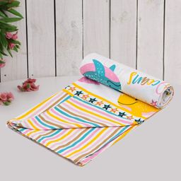 RRC Super Soft Brushed Microfiber Cotton Single Quilt Duvet Cover With Zipper Closure & Corner Ties - Yellow-20