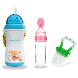 Chinmay Kids Soft Straw Feeding Sipper Anti Spill for Kids With Fruit Feeder And Soother - Made of Food-Grade Material, 100% free of BPA (Blue-Pink-Green)-image-67