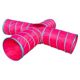 Homecute Foldable Kid's play Tunnel for Boys & Girls, 4 Way Tunnel Pink-16