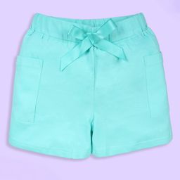 Kiddopanti Cotton Knit Solid Shorts - Pista Green-image-62