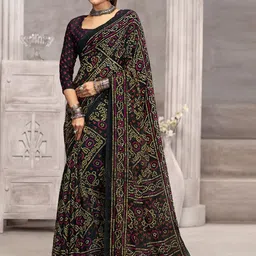 Pandadi Saree Bandhani Poly Chiffon Bandhani Sarees-picture-11
