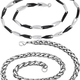 Anvika Unisex Silver Necklace and Chains-33