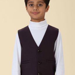 YK Boys V-Neck Sleeveless Woven Waistcoat-picture-33