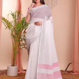 DIVASTRI Linen Blend Designer Saree-image-66