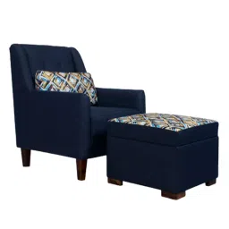 Muebles Casa MB1019_B Blue Lounge Chair With Foot Stool-18