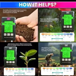 amiciSense 6-in-1 Soil Health Meter with Dual 180 mm Probes image 4