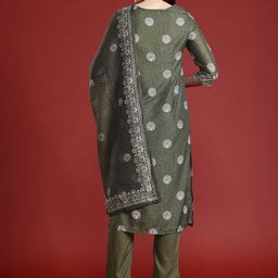 Anouk Ethnic Printed Kurta Set With Dupatta image 5