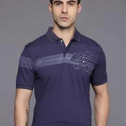 Louis Philippe Ath.Work Geometric Printed Slim Fit Polo Collar T-shirt-picture-15