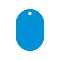 AS ONE Number Tag Large No Number L Size Styrene Blue (Set of 50 pcs)-45