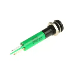 RS PRO Green Panel Mount Indicator 220V AC, Mounting Hole Size 8 mm, Termination Type Solder Tab, IP Rating IP67, Model No 7001779 image 2