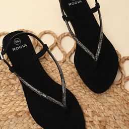 Rocia Women Embellished Slip-On Open Toe Flats-95