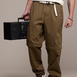 The Roadster Life Co. Men Pure Cotton Relaxed Loose Fit Convertible Trousers-image-61