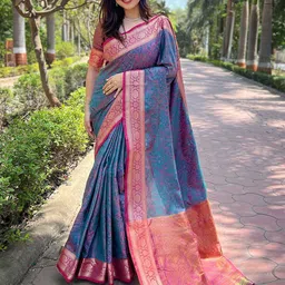 all about you Woven Design Zari Pure Silk Kanjeevaram Saree-55