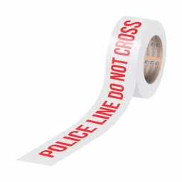 SINGHAL Police Line Do Not Cross Barricade Tape Roll 300 m White With Red Text, PLDC_Red_3x300_P15 (Pack of 15)-image-38