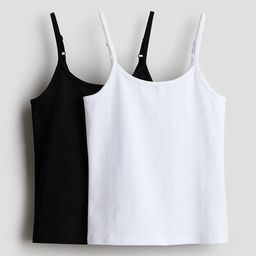 H&M 2-Pack Cotton Strappy Tops-55