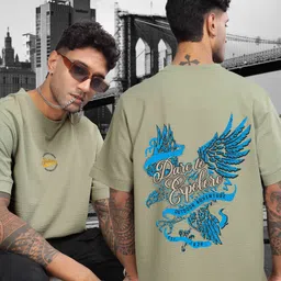 STELLERS Men Power Rangers Graphic Printed Oversized Casual T-shirt-image-90