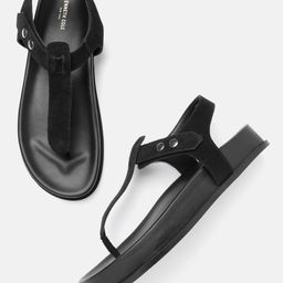 Kenneth Cole Women Open Toe Flats With Suede Finish-3
