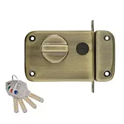 Godrej Locking Solutions and Systems1 CK Antique Brass Rim Deadbolt Key Lock-46