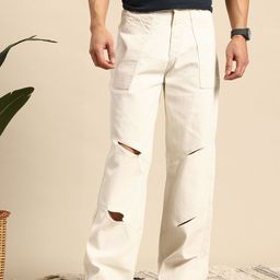 Mast & Harbour Men Wide Leg Fit Cut-Out Jeans-image-19